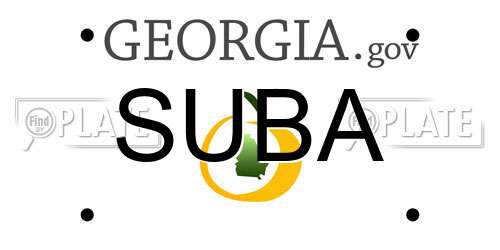 SUBA Georgia License Plate