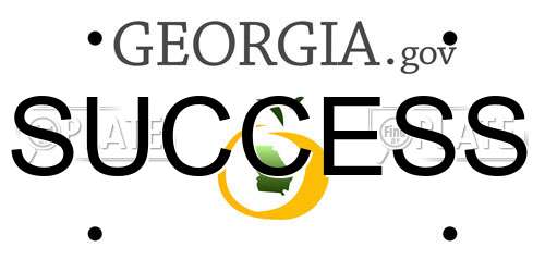 SUCCESS Georgia License Plate