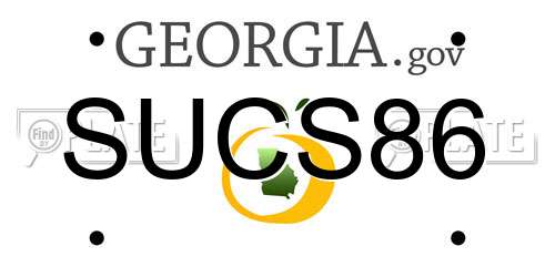SUCS86 Georgia License Plate