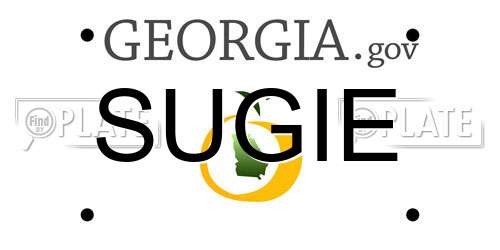 SUGIE Georgia License Plate