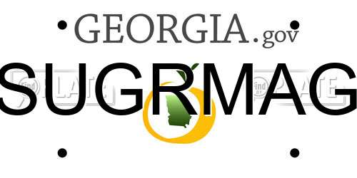 SUGRMAG Georgia License Plate