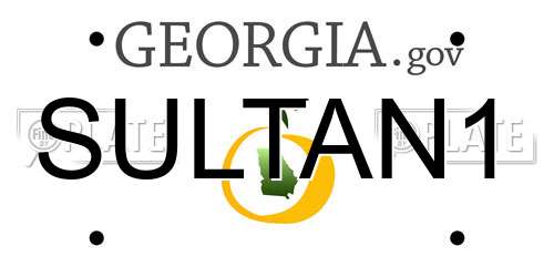 SULTAN1 Georgia License Plate