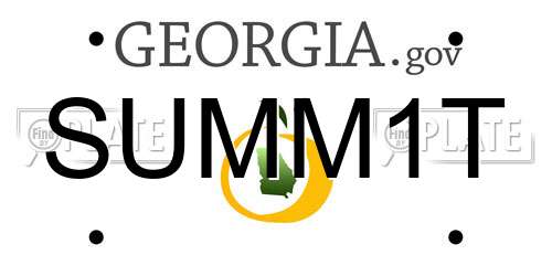 SUMM1T Georgia License Plate