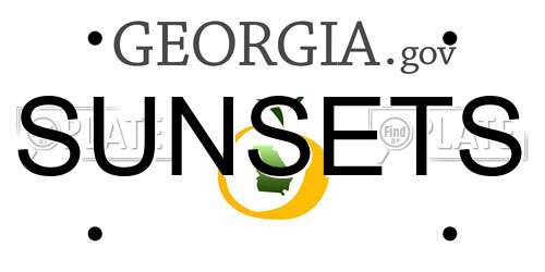 SUNSETS Georgia License Plate