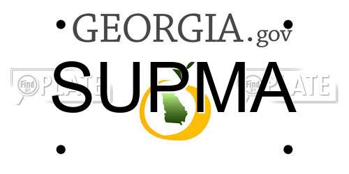 SUPMA Georgia License Plate