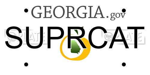SUPRCAT Georgia License Plate