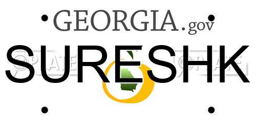 SURESHK Georgia License Plate