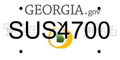 SUS4700 Georgia License Plate