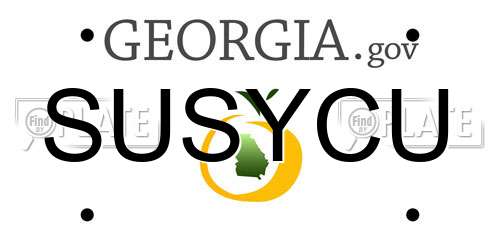 SUSYCU Georgia License Plate