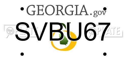 SVBU67 Georgia License Plate
