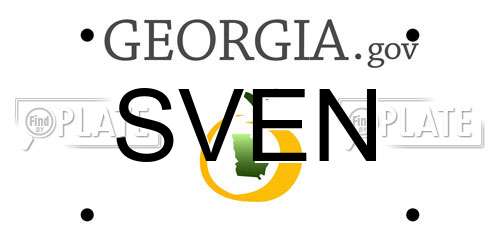 SVEN Georgia License Plate