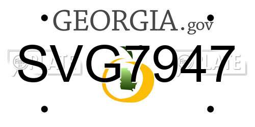 SVG7947 Georgia License Plate