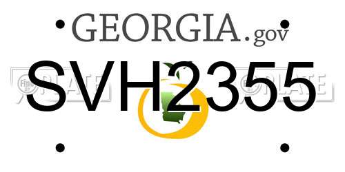 SVH2355 Georgia License Plate