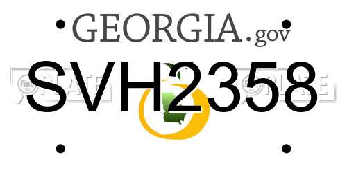 SVH2358 Georgia License Plate