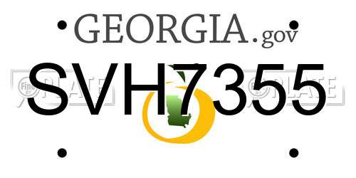 SVH7355 Georgia License Plate