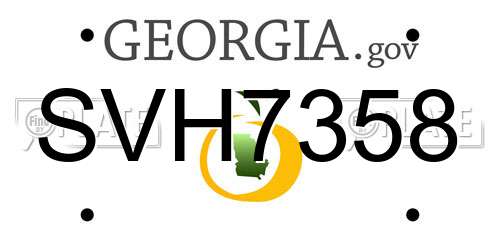 SVH7358 Georgia License Plate