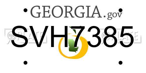 SVH7385 Georgia License Plate