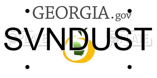 SVNDUST Georgia License Plate