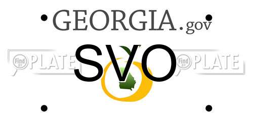 SVO Georgia License Plate