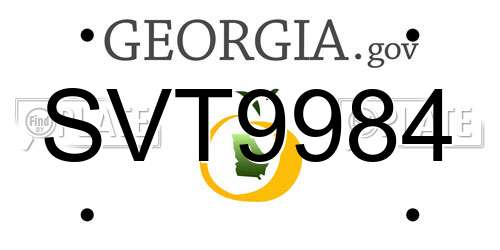 SVT9984 Georgia License Plate