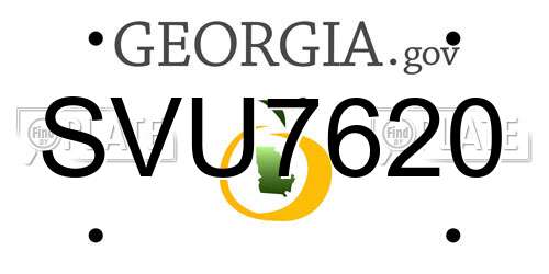SVU7620 Georgia License Plate