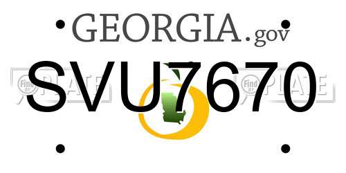 SVU7670 Georgia License Plate