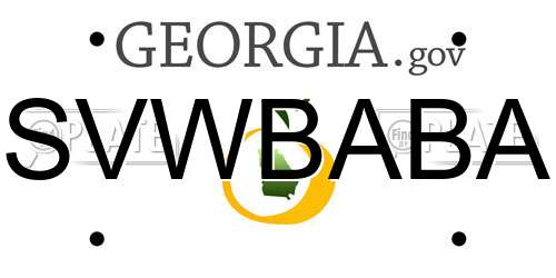 SVWBABA Georgia License Plate