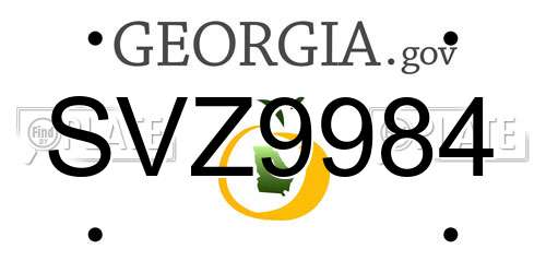 SVZ9984 Georgia License Plate