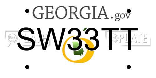 SW33TT Georgia License Plate
