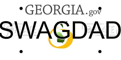 SWAGDAD Georgia License Plate