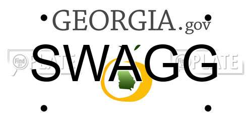SWAGG Georgia License Plate