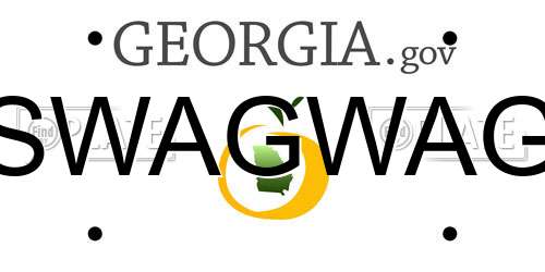 SWAGWAG Georgia License Plate