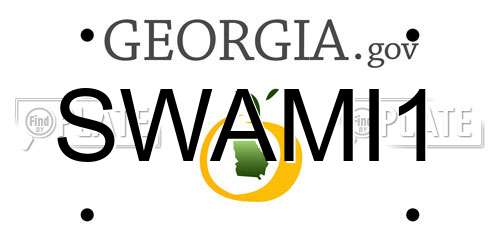 SWAMI1 Georgia License Plate