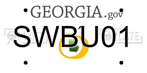 SWBU01 Georgia License Plate