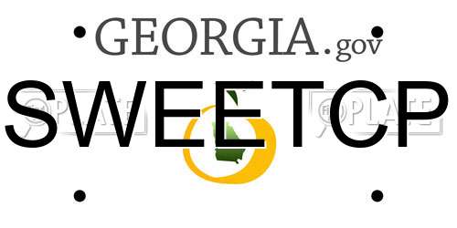 SWEETCP Georgia License Plate