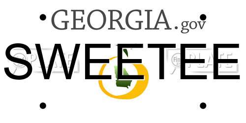 SWEETEE Georgia License Plate