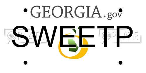 SWEETP Georgia License Plate