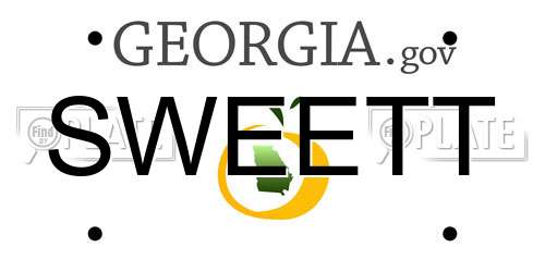 SWEETT Georgia License Plate