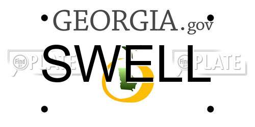 SWELL Georgia License Plate
