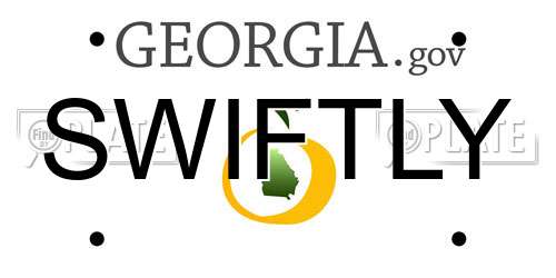 SWIFTLY Georgia License Plate