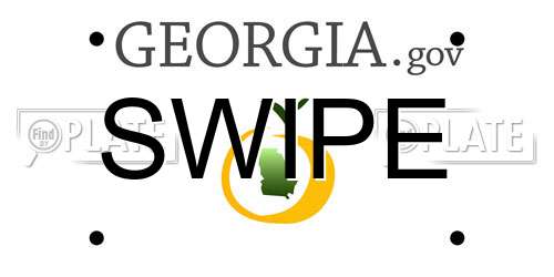 SWIPE Georgia License Plate