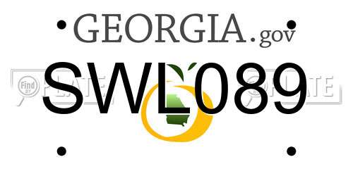SWL089 Georgia License Plate