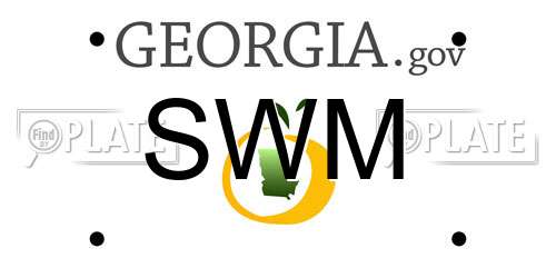 SWM Georgia License Plate