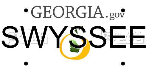 SWYSSEE Georgia License Plate