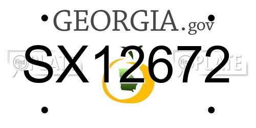 SX12672 Georgia License Plate