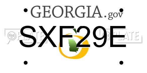 SXF29E Georgia License Plate