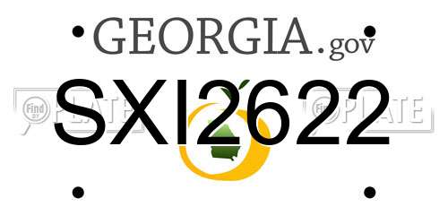 SXI2622 Georgia License Plate