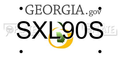 SXL90S Georgia License Plate