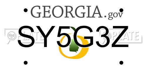 SY5G3Z Georgia License Plate
