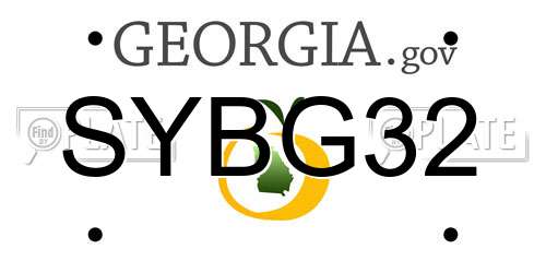SYBG32 Georgia License Plate